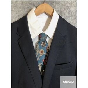 Bonobos Blazer Mens 46R Navy Blue Athletic Fit Suit Coat Jacket Career Casual